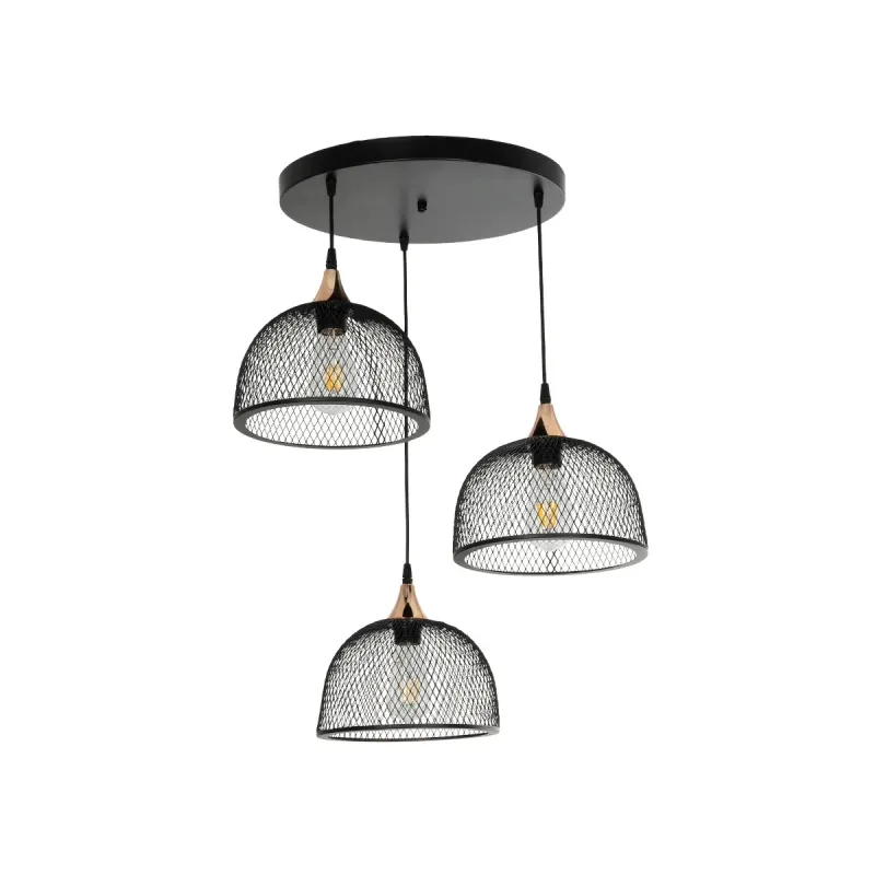 GLOBOSTAR® FLICKA 201-0113 Vintage Κρεμαστό Φωτιστικό Οροφής με Ντουί 3 x E27 AC 220-240V IP20 - Μαύρο & Χάλκινο - Μ55 x Π55 x Υ65cm GLOBOSTAR® FLICKA 201-0113 Vintage Κρεμαστό Φωτιστικό Οροφής με Ντουί 3 x E27 AC 220-240V IP20 - Μαύρο & Χάλκινο - Μ55 x Π55 x Υ65cm