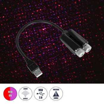 GloboStar® 81845-DUAL Διακοσμητικό Φωτιστικό Ειδικών Φωτορυθμικών Εφέ PARTY Disco LASER DC 5V με Καλώδιο Τροφοδοσίας USB Κόκκινο IP20 Μ3.5 x Π3.5 x Υ21.5cm GloboStar® 81845-DUAL Διακοσμητικό Φωτιστικό Ειδικών Φωτορυθμικών Εφέ PARTY Disco LASER DC 5V με Καλώδιο Τροφοδοσίας USB Κόκκινο IP20 Μ3.5 x Π3.5 x Υ21.5cm