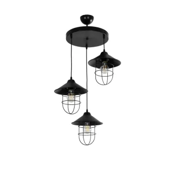 GLOBOSTAR® CAGE 203-0097 Vintage Κρεμαστό Φωτιστικό Οροφής με Ντουί 3 x E27 AC 220-240V IP20 - Μαύρο - Μ45 x Π45 x Υ45cm GLOBOSTAR® CAGE 203-0097 Vintage Κρεμαστό Φωτιστικό Οροφής με Ντουί 3 x E27 AC 220-240V IP20 - Μαύρο - Μ45 x Π45 x Υ45cm