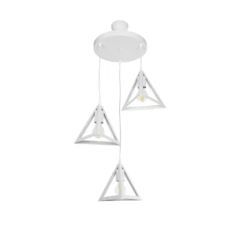 GLOBOSTAR® TRIANGLE 203-0164 Μοντέρνο Κρεμαστό Φωτιστικό Οροφής με Ντουί 3 x E27 AC 220-240V IP20 - Λευκό - Μ67 x Π67 x Υ50cm GLOBOSTAR® TRIANGLE 203-0164 Μοντέρνο Κρεμαστό Φωτιστικό Οροφής με Ντουί 3 x E27 AC 220-240V IP20 - Λευκό - Μ67 x Π67 x Υ50cm