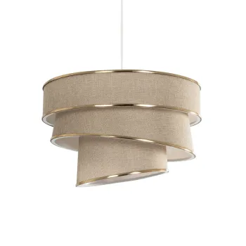 GLOBOSTAR® SIERA 203-0168 Μοντέρνο Κρεμαστό Φωτιστικό Οροφής με Ντουί 1 x E27 AC 220-240V IP20 - Μπεζ & Χρυσό - Μ38 x Π38 x Υ26cm GLOBOSTAR® SIERA 203-0168 Μοντέρνο Κρεμαστό Φωτιστικό Οροφής με Ντουί 1 x E27 AC 220-240V IP20 - Μπεζ & Χρυσό - Μ38 x Π38 x Υ26cm