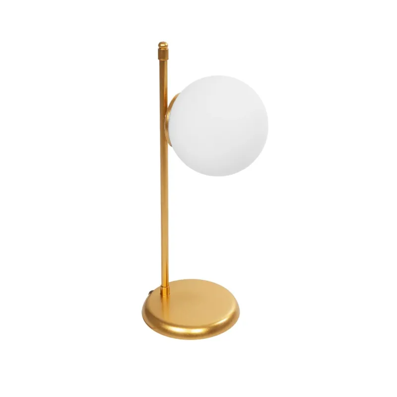 GloboStar® GLOBUS 203-0182 Μοντέρνο Επιτραπέζιο Φωτιστικό Πορτατίφ Μονόφωτο 1 x E27 IP20 Χρυσο Μέταλλο με Λευκό Γυαλί - Μ21 x Π16.5 x Υ45cm GloboStar® GLOBUS 203-0182 Μοντέρνο Επιτραπέζιο Φωτιστικό Πορτατίφ Μονόφωτο 1 x E27 IP20 Χρυσο Μέταλλο με Λευκό Γυαλί - Μ21 x Π16.5 x Υ45cm