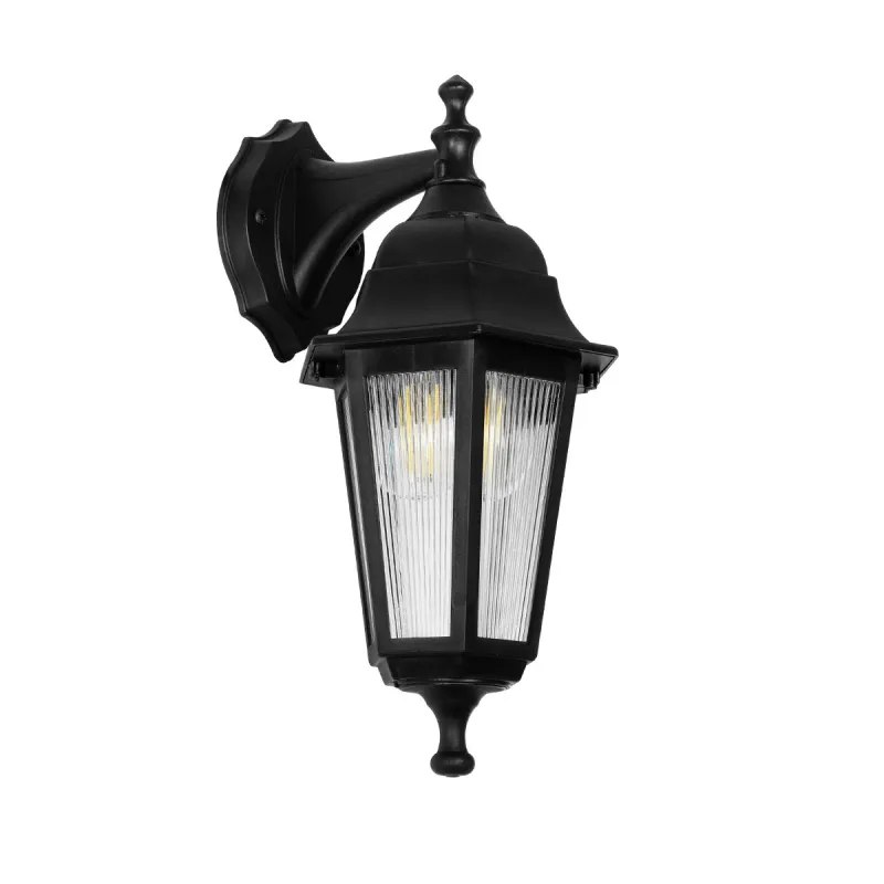 GLOBOSTAR® VITRO 203-0191 Vintage Φωτιστικό Τοίχου - Απλίκα με Ντουί 1 x E27 AC 220-240V IP44 - Μαύρο - Μ17 x Π20 x Υ36cm GLOBOSTAR® VITRO 203-0191 Vintage Φωτιστικό Τοίχου - Απλίκα με Ντουί 1 x E27 AC 220-240V IP44 - Μαύρο - Μ17 x Π20 x Υ36cm