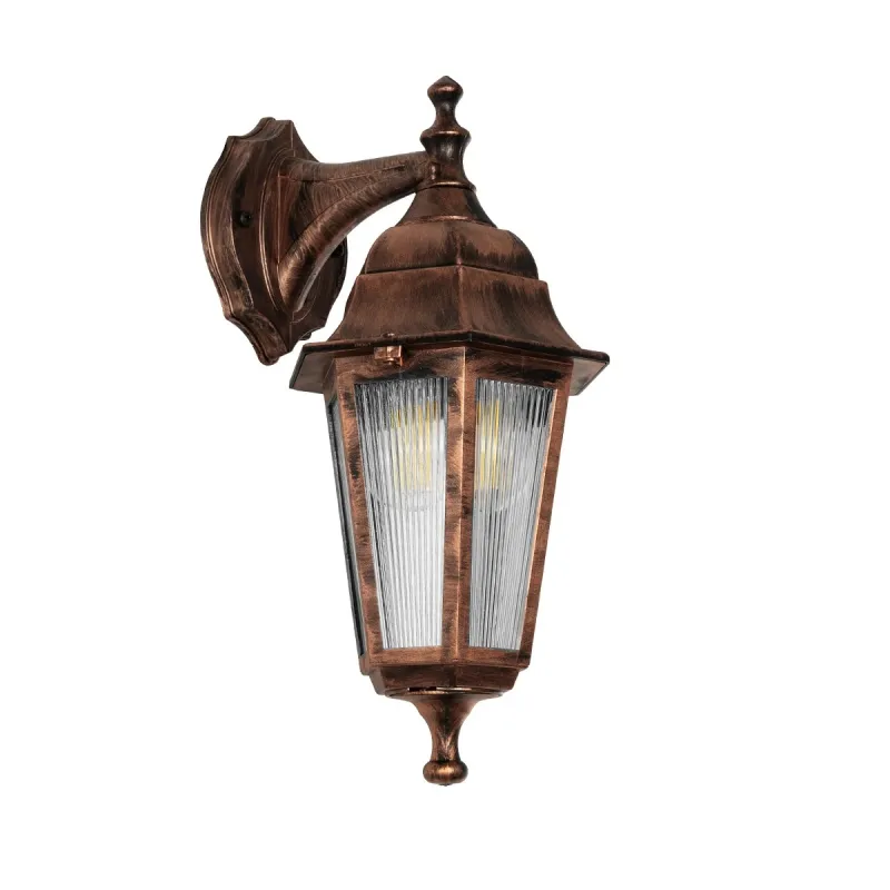 GLOBOSTAR® VITRO 203-0196 Vintage Φωτιστικό Τοίχου - Απλίκα με Ντουί 1 x E27 AC 220-240V IP44 - Χάλκινο - Μ17 x Π20 x Υ36cm GLOBOSTAR® VITRO 203-0196 Vintage Φωτιστικό Τοίχου - Απλίκα με Ντουί 1 x E27 AC 220-240V IP44 - Χάλκινο - Μ17 x Π20 x Υ36cm