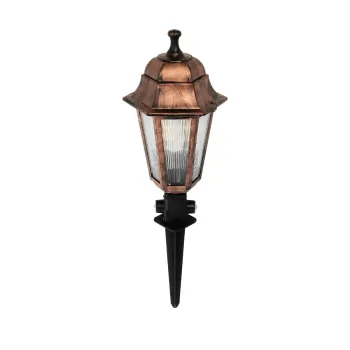 GloboStar® VITRO 203-0198 Vintage Καρφωτό Φωτιστικό Φαναράκι Μονόφωτο 1 x E27 IP44 Χάλκινο & Διάφανο Πλαστικό - Μ17 x Π17 x Υ55cm GloboStar® VITRO 203-0198 Vintage Καρφωτό Φωτιστικό Φαναράκι Μονόφωτο 1 x E27 IP44 Χάλκινο & Διάφανο Πλαστικό - Μ17 x Π17 x Υ55cm
