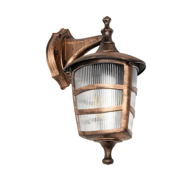 GLOBOSTAR® ZARDIN 203-0226 Vintage Φωτιστικό Τοίχου - Απλίκα με Ντουί 1 x E27 AC 220-240V IP44 - Χάλκινο - Μ17 x Π21 x Υ30cm GLOBOSTAR® ZARDIN 203-0226 Vintage Φωτιστικό Τοίχου - Απλίκα με Ντουί 1 x E27 AC 220-240V IP44 - Χάλκινο - Μ17 x Π21 x Υ30cm