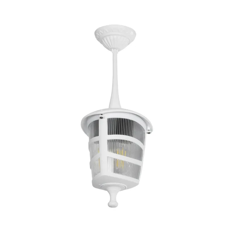 GLOBOSTAR® ZARDIN 203-0237 Vintage Φωτιστικό Οροφής με Ντουί 1 x E27 AC 220-240V IP44 - Λευκό - Μ17 x Π17 x Υ22cm GLOBOSTAR® ZARDIN 203-0237 Vintage Φωτιστικό Οροφής με Ντουί 1 x E27 AC 220-240V IP44 - Λευκό - Μ17 x Π17 x Υ22cm