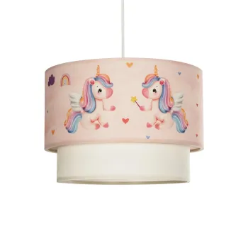 GLOBOSTAR® PONY 204-0016 Παιδικό Κρεμαστό Φωτιστικό Οροφής με Ντουί 1 x E27 AC 220-240V IP20 - Ροζ - Μ30 x Π30 x Υ24cm GLOBOSTAR® PONY 204-0016 Παιδικό Κρεμαστό Φωτιστικό Οροφής με Ντουί 1 x E27 AC 220-240V IP20 - Ροζ - Μ30 x Π30 x Υ24cm