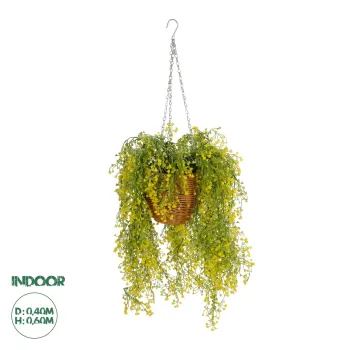 GloboStar® Artificial Garden GOLDEN BELL WILLOW HANGING PLANT 20626 Τεχνητό Κρεμαστό Διακοσμητικό Φυτό Κίτρινη Ιτιά Μ40 x Π40 x Y60cm GloboStar® Artificial Garden GOLDEN BELL WILLOW HANGING PLANT 20626 Τεχνητό Κρεμαστό Διακοσμητικό Φυτό Κίτρινη Ιτιά Μ40 x Π40 x Y60cm