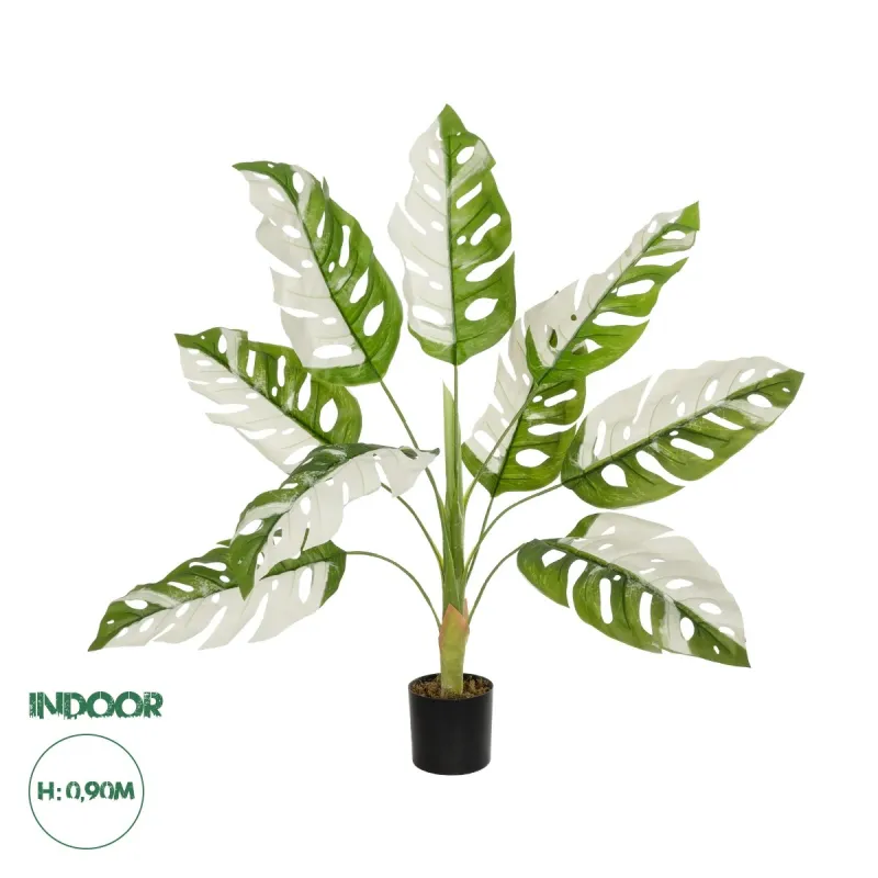 GloboStar® Artificial Garden ALBINO MONSTERA 20938 Τεχνητό Διακοσμητικό Φυτό Πράσινη & Λευκή Μονστέρα Μ90 x Π90 x Υ90cm GloboStar® Artificial Garden ALBINO MONSTERA 20938 Τεχνητό Διακοσμητικό Φυτό Πράσινη & Λευκή Μονστέρα Μ90 x Π90 x Υ90cm