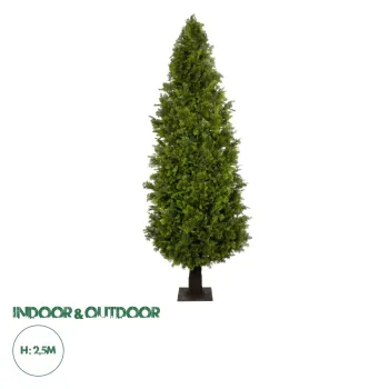 GloboStar® Artificial Garden CYPRESS TREE 21060 Τεχνητό Διακοσμητικό Δέντρο Κυπαρίσσι Μ110 x Π110 x Υ250cm