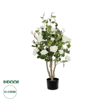 GloboStar® Artificial Garden WHITE ROSES 21069 Τεχνητό Διακοσμητικό Δέντρο Τριανταφυλλιά Μ50 x Π50 x Υ90cm GloboStar® Artificial Garden WHITE ROSES 21069 Τεχνητό Διακοσμητικό Δέντρο Τριανταφυλλιά Μ50 x Π50 x Υ90cm