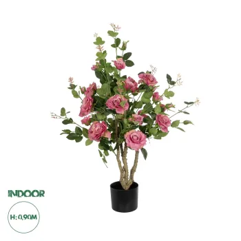 GloboStar® Artificial Garden PINK ROSES 21072 Τεχνητό Διακοσμητικό Δέντρο Τριανταφυλλιά Μ50 x Π50 x Υ90cm GloboStar® Artificial Garden PINK ROSES 21072 Τεχνητό Διακοσμητικό Δέντρο Τριανταφυλλιά Μ50 x Π50 x Υ90cm