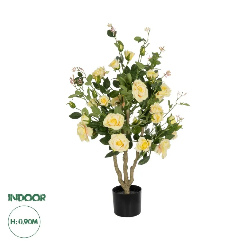 GloboStar® Artificial Garden YELLOW ROSES 21073 Τεχνητό Διακοσμητικό Δέντρο Τριανταφυλλιά Μ50 x Π50 x Υ90cm GloboStar® Artificial Garden YELLOW ROSES 21073 Τεχνητό Διακοσμητικό Δέντρο Τριανταφυλλιά Μ50 x Π50 x Υ90cm