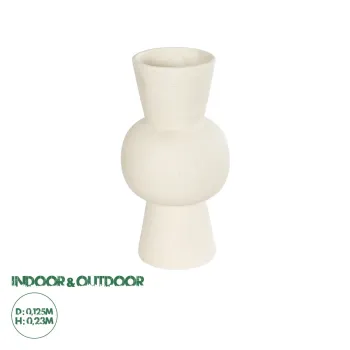 GloboStar® Artificial Garden BANGKOK 21274 Διακοσμητικό Κεραμικό Βάζο Μπεζ Μ12.5 x Π12.5 x Υ23cm GloboStar® Artificial Garden BANGKOK 21274 Διακοσμητικό Κεραμικό Βάζο Μπεζ Μ12.5 x Π12.5 x Υ23cm