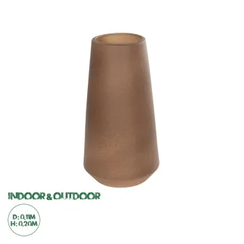 GloboStar® Artificial Garden PORTO 21288 Διακοσμητικό Κεραμικό Βάζο Καφέ Μ11 x Π11 x Υ20cm GloboStar® Artificial Garden PORTO 21288 Διακοσμητικό Κεραμικό Βάζο Καφέ Μ11 x Π11 x Υ20cm