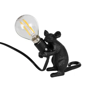 GLOBOSTAR® MOUSE 00678 Vintage Επιτραπέζιο Φωτιστικό Πορτατίφ με Ντουί 1 x E27 AC 220-240V IP20 - Μαύρο - Μ12 x Π4 x Υ10cm GLOBOSTAR® MOUSE 00678 Vintage Επιτραπέζιο Φωτιστικό Πορτατίφ με Ντουί 1 x E27 AC 220-240V IP20 - Μαύρο - Μ12 x Π4 x Υ10cm