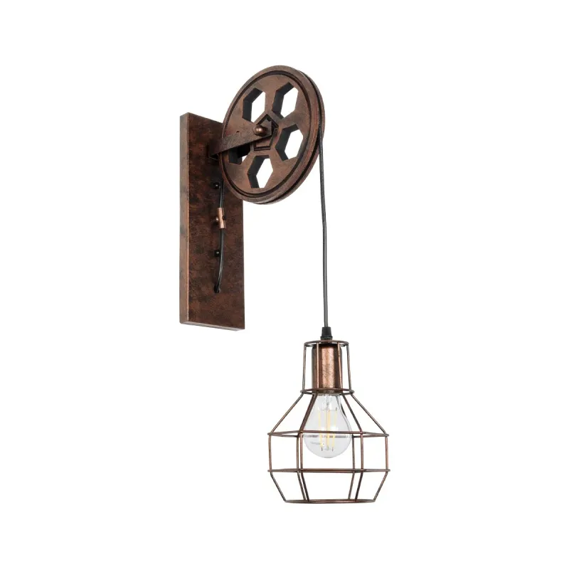 GLOBOSTAR® RYDON 01216 Vintage Φωτιστικό Τοίχου - Απλίκα με Ντουί 1 x E27 AC 220-240V IP20 - Χάλκινο Εφέ Σκουριάς - Μ15 x Π24 x Υ70cm GLOBOSTAR® RYDON 01216 Vintage Φωτιστικό Τοίχου - Απλίκα με Ντουί 1 x E27 AC 220-240V IP20 - Χάλκινο Εφέ Σκουριάς - Μ15 x Π24 x Υ70cm