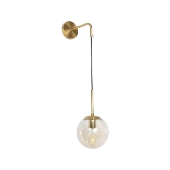 GLOBOSTAR® MADISON 01427 Μοντέρνο Φωτιστικό Τοίχου - Απλίκα με Ντουί 1 x E27 AC 220-240V IP20 - Χρυσό & Μελί - Μ15 x Π25 x Υ65cm GLOBOSTAR® MADISON 01427 Μοντέρνο Φωτιστικό Τοίχου - Απλίκα με Ντουί 1 x E27 AC 220-240V IP20 - Χρυσό & Μελί - Μ15 x Π25 x Υ65cm