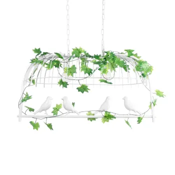 GLOBOSTAR® NEST 01644 Vintage Κρεμαστό Φωτιστικό Οροφής με Ντουί 2 x E27 AC 220-240V IP20 - Λευκό & Πράσινο - Μ73.6 x Π37.5 x Y38cm GLOBOSTAR® NEST 01644 Vintage Κρεμαστό Φωτιστικό Οροφής με Ντουί 2 x E27 AC 220-240V IP20 - Λευκό & Πράσινο - Μ73.6 x Π37.5 x Y38cm