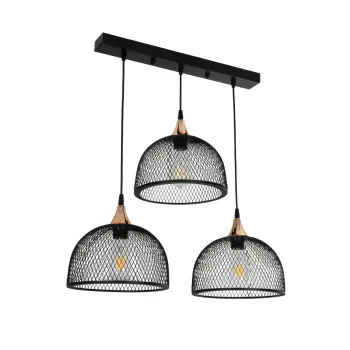 GLOBOSTAR® GLIND 201-0082 Vintage Κρεμαστό Φωτιστικό Οροφής με Ντουί 3 x E27 AC 220-240V IP20 - Μαύρο - Μ60 x Π25 x Υ50cm GLOBOSTAR® GLIND 201-0082 Vintage Κρεμαστό Φωτιστικό Οροφής με Ντουί 3 x E27 AC 220-240V IP20 - Μαύρο - Μ60 x Π25 x Υ50cm
