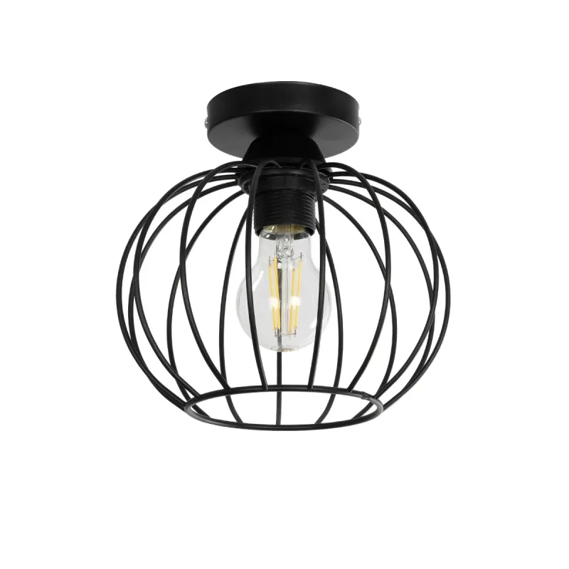 GLOBOSTAR® BITUIN 201-0116 Μοντέρνο Φωτιστικό Οροφής με Ντουί 1 x E27 AC 220-240V IP20 - Μαύρο - Μ21 x Π21 x Υ18cm GLOBOSTAR® BITUIN 201-0116 Μοντέρνο Φωτιστικό Οροφής με Ντουί 1 x E27 AC 220-240V IP20 - Μαύρο - Μ21 x Π21 x Υ18cm