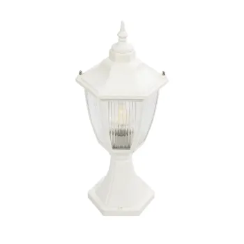 GloboStar® ENGLAND 202-0010 Vintage Επιδαπέδιο Φωτιστικό Φαναράκι Μονόφωτο 1 x E27 IP44 Λευκό & Διάφανο Πλαστικό - Μ20 x Π20 x Υ45cm GloboStar® ENGLAND 202-0010 Vintage Επιδαπέδιο Φωτιστικό Φαναράκι Μονόφωτο 1 x E27 IP44 Λευκό & Διάφανο Πλαστικό - Μ20 x Π20 x Υ45cm