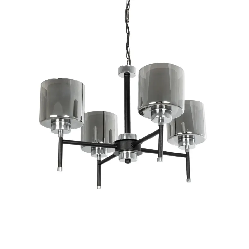 GLOBOSTAR® SHORD 202-0056 Μοντέρνο Κρεμαστό Φωτιστικό Οροφής με Ντουί 4 x E27 AC 220-240V IP20 - Μαύρο & Μαύρο Φιμέ - Μ57 x Π57 x Υ37cm GLOBOSTAR® SHORD 202-0056 Μοντέρνο Κρεμαστό Φωτιστικό Οροφής με Ντουί 4 x E27 AC 220-240V IP20 - Μαύρο & Μαύρο Φιμέ - Μ57 x Π57 x Υ37cm