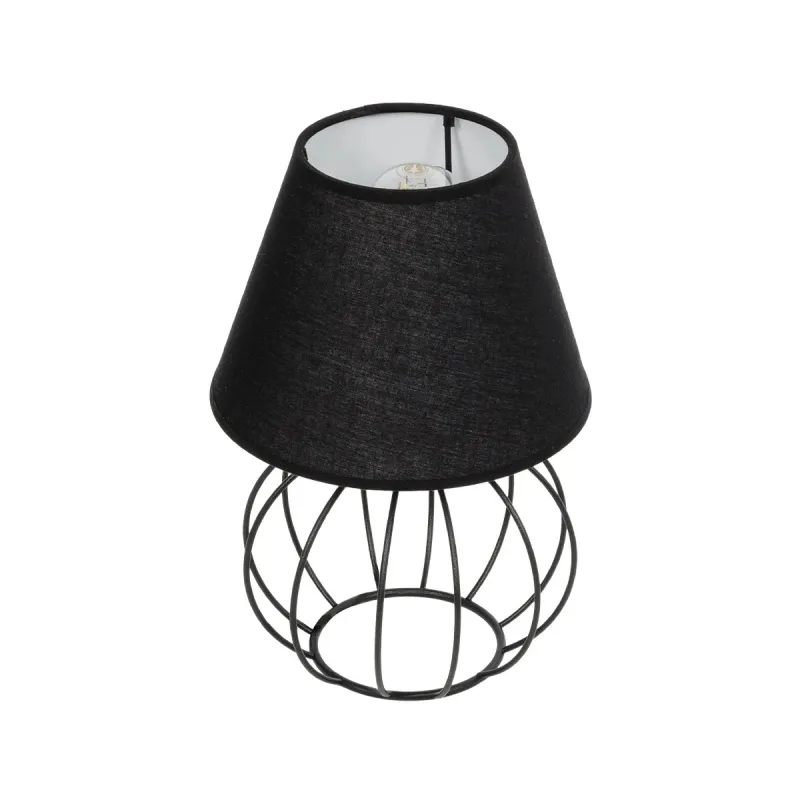 GloboStar® SHAPE 202-0057 Μοντέρνο Eπιτραπέζιο Φωτιστικό Πορτατίφ Μονόφωτο 1 x E27 IP20 Μαύρο Μέταλλο με Μαύρο Ύφασμα - Μ16 x Π16 x Υ30cm GloboStar® SHAPE 202-0057 Μοντέρνο Eπιτραπέζιο Φωτιστικό Πορτατίφ Μονόφωτο 1 x E27 IP20 Μαύρο Μέταλλο με Μαύρο Ύφασμα - Μ16 x Π16 x Υ30cm