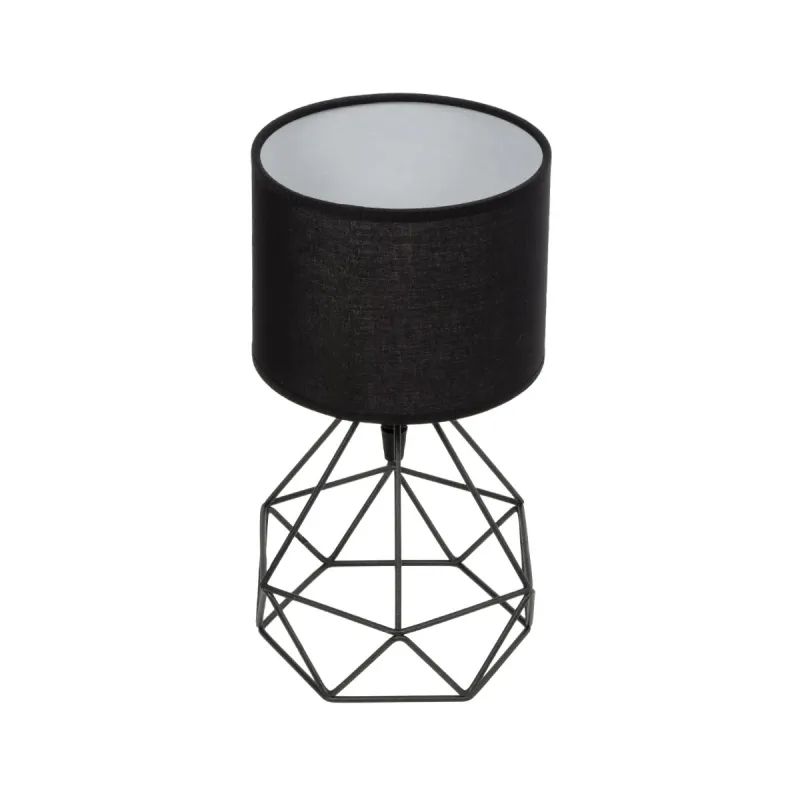 GloboStar® SHAPE 202-0059 Μοντέρνο Eπιτραπέζιο Φωτιστικό Πορτατίφ Μονόφωτο 1 x E27 IP20 Μαύρο Μέταλλο με Μαύρο Ύφασμα - Μ16 x Π16 x Υ30cm GloboStar® SHAPE 202-0059 Μοντέρνο Eπιτραπέζιο Φωτιστικό Πορτατίφ Μονόφωτο 1 x E27 IP20 Μαύρο Μέταλλο με Μαύρο Ύφασμα - Μ16 x Π16 x Υ30cm