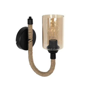 GLOBOSTAR® RIFT 203-0002 Vintage Φωτιστικό Τοίχου - Απλίκα με Ντουί 1 x E27 AC 220-240V IP20 - Μαύρο & Μπεζ - Μ12 x Π24 x Υ31cm GLOBOSTAR® RIFT 203-0002 Vintage Φωτιστικό Τοίχου - Απλίκα με Ντουί 1 x E27 AC 220-240V IP20 - Μαύρο & Μπεζ - Μ12 x Π24 x Υ31cm