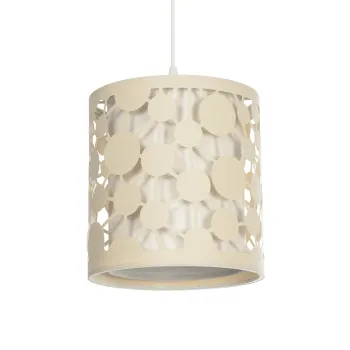 GLOBOSTAR® PETAL 203-0067 Μοντέρνο Κρεμαστό Φωτιστικό Οροφής με Ντουί 1 x E27 AC 220-240V IP20 - Μπεζ - Μ23 x Π23 x Υ30cm