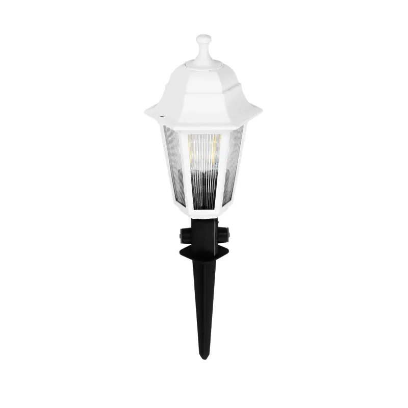 GloboStar® VITRO 203-0203 Vintage Καρφωτό Φωτιστικό Φαναράκι Μονόφωτο 1 x E27 IP44 Λευκό & Διάφανο Πλαστικό - Μ17 x Π17 x Υ55cm GloboStar® VITRO 203-0203 Vintage Καρφωτό Φωτιστικό Φαναράκι Μονόφωτο 1 x E27 IP44 Λευκό & Διάφανο Πλαστικό - Μ17 x Π17 x Υ55cm