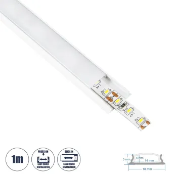 GLOBOSTAR® ALP-LINEAR CURBARIO 70863-1M Επιφανειακό Εύκαμπτο Προφίλ Αλουμινίου με Λευκό Γαλακτερό Πατητό Κάλυμμα για Ταινίες LED IP20 - Λευκό - Μ100 x Π1.8 x Υ0.5cm GLOBOSTAR® ALP-LINEAR CURBARIO 70863-1M Επιφανειακό Εύκαμπτο Προφίλ Αλουμινίου με Λευκό Γαλακτερό Πατητό Κάλυμμα για Ταινίες LED IP20 - Λευκό - Μ100 x Π1.8 x Υ0.5cm