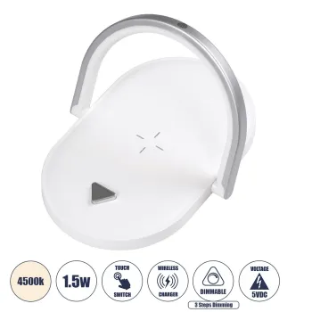 GloboStar® ECLIPSE 76559 Επιτραπέζιο Φωτιστικό Πορτατίφ LED 15W 1200lm 180° AC 220-240V IP20 Φυσικό Λευκό 4500K Dimmable Λευκό Πλαστικό - Μ17 x Π13 x Υ10cm - 2 Xρόνια Εγγύηση GloboStar® ECLIPSE 76559 Επιτραπέζιο Φωτιστικό Πορτατίφ LED 15W 1200lm 180° AC 220-240V IP20 Φυσικό Λευκό 4500K Dimmable Λευκό Πλαστικό - Μ17 x Π13 x Υ10cm - 2 Xρόνια Εγγύηση