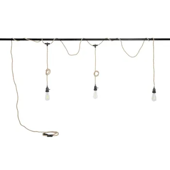 GLOBOSTAR® WHIP 77676 Μοντέρνο DIY Φωτιστικό με Υφασμάτινο Καλώδιο, Ντουί 3 x E27, Διακόπτη On/Off & Πρίζα AC 220-240V IP20 - Μπεζ & Μαύρο - Μ650 x Π5.5 x Υ100cm GLOBOSTAR® WHIP 77676 Μοντέρνο DIY Φωτιστικό με Υφασμάτινο Καλώδιο, Ντουί 3 x E27, Διακόπτη On/Off & Πρίζα AC 220-240V IP20 - Μπεζ & Μαύρο - Μ650 x Π5.5 x Υ100cm