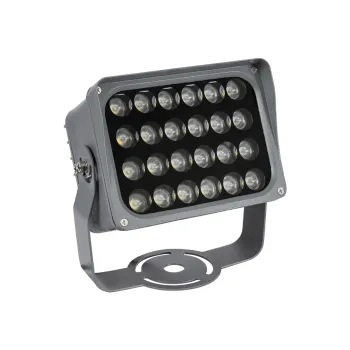 GLOBOSTAR® FLOODXENA 90130 Προβολέας Σποτ Wall Washer LED 24W 2880lm 10° AC 220-240V Αδιάβροχο IP65 Ψυχρό Λευκό 6000K - Bridgelux SMD Chip - Γκρι Ανθρακί - Μ18 x Π12 x Υ18cm - 3 Χρόνια Εγγύηση