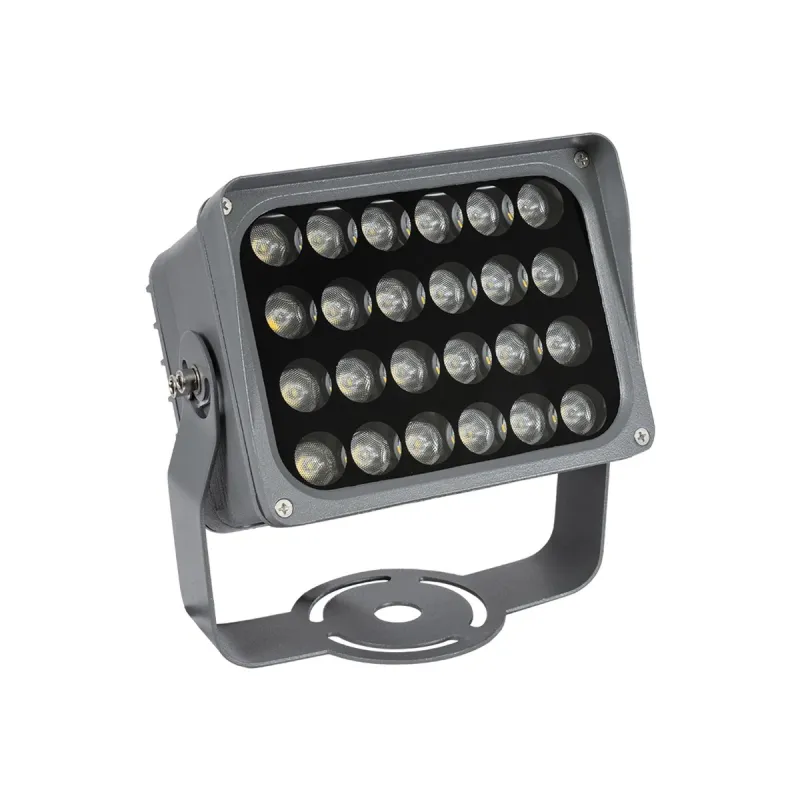 GLOBOSTAR® FLOODXENA 90130 Προβολέας Σποτ Wall Washer LED 24W 2880lm 10° AC 220-240V Αδιάβροχο IP65 Ψυχρό Λευκό 6000K - Bridgelux SMD Chip - Γκρι Ανθρακί - Μ18 x Π13.5 x Υ18cm - 3 Χρόνια Εγγύηση