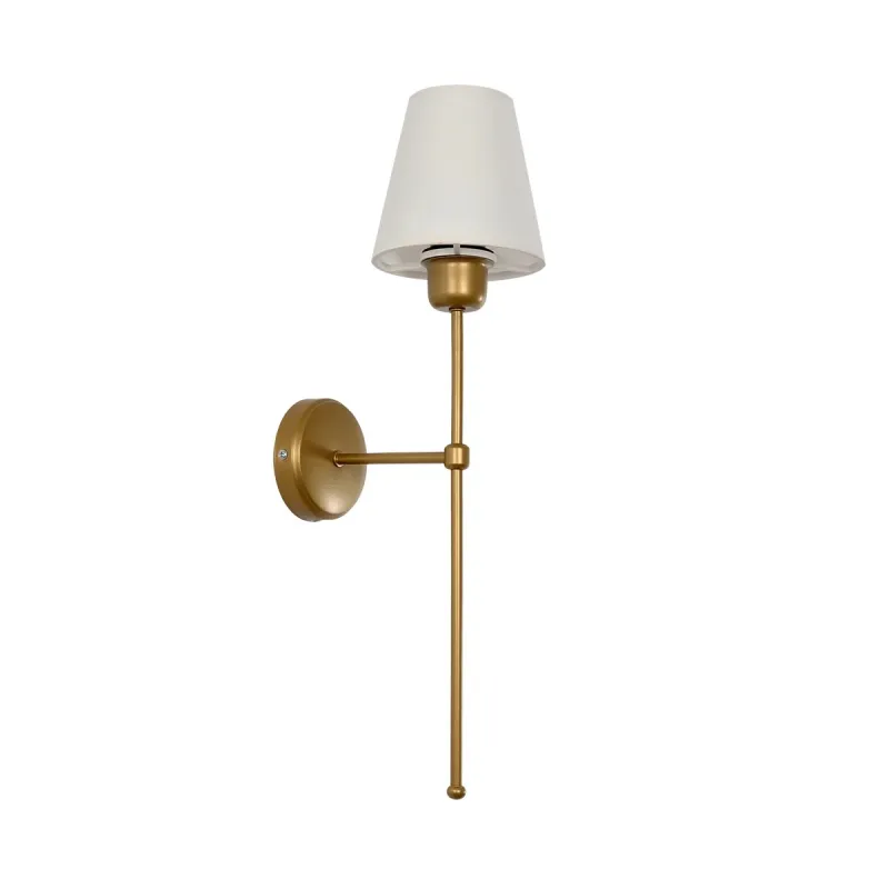 GLOBOSTAR® LING 204-0189 Μοντέρνο Φωτιστικό Τοίχου - Απλίκα με Ντουί 1 x E27 AC 220-240V IP20 - Χρυσό & Μπεζ - Μ14 x Π21 x Υ54cm GLOBOSTAR® LING 204-0189 Μοντέρνο Φωτιστικό Τοίχου - Απλίκα με Ντουί 1 x E27 AC 220-240V IP20 - Χρυσό & Μπεζ - Μ14 x Π21 x Υ54cm