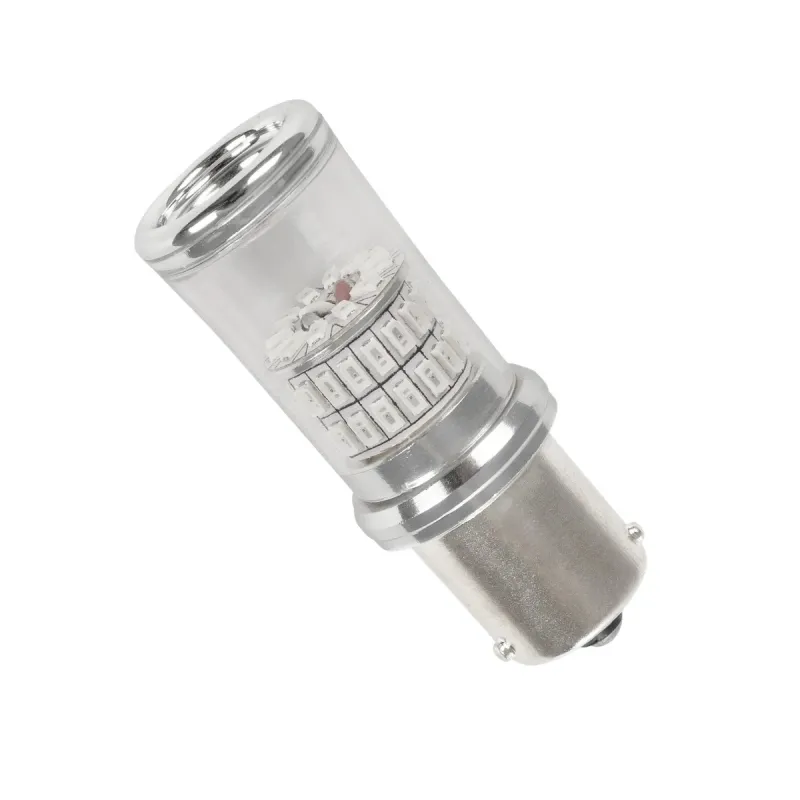 GLOBOSTAR® PY21W-7507 81229 Λάμπα PY21W 7507 BAU15S CANbus LED 4W 340lm 360° DC 12-24V IP20 Πορτοκαλί - 48 x Epistar SMD4014 Chip - Μ2 x Π2 x Υ5.2cm - 1 Χρόνο Εγγύηση
