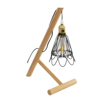 GloboStar® ELMA 999-0239 Μοντέρνο Επιτραπέζιο Φωτιστικό Πορτατίφ Μονόφωτο 1 x E27 IP20 Μπεζ Ξύλο με Μαύρο Μέταλλο - Μ35 x Π20 x Υ43cm GloboStar® ELMA 999-0239 Μοντέρνο Επιτραπέζιο Φωτιστικό Πορτατίφ Μονόφωτο 1 x E27 IP20 Μπεζ Ξύλο με Μαύρο Μέταλλο - Μ35 x Π20 x Υ43cm