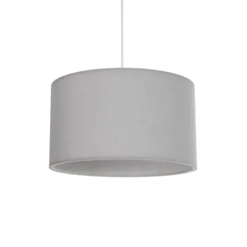 GLOBOSTAR® LOFTY 204-0093 Μοντέρνο Κρεμαστό Φωτιστικό Οροφής με Ντουί 1 x E27 AC 220-240V IP20 - Γκρι - Μ38 x Π38 x Υ26cm