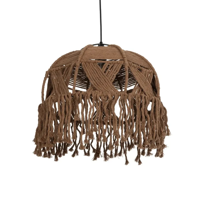 GLOBOSTAR® TONA 205-0016 Boho Κρεμαστό Φωτιστικό Οροφής με Ντουί 1 x E27 AC 220-240V IP20 - Καφέ- M40 x Π40 x Υ38cm GLOBOSTAR® TONA 205-0016 Boho Κρεμαστό Φωτιστικό Οροφής με Ντουί 1 x E27 AC 220-240V IP20 - Καφέ- M40 x Π40 x Υ38cm