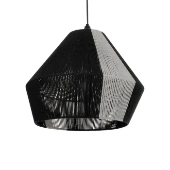 GLOBOSTAR® ANGULUS 205-0021 Boho Κρεμαστό Φωτιστικό Οροφής με Ντουί 1 x E27 AC 220-240V IP20 - Μαύρο & Γκρι - M40 x Π40 x Υ35cm GLOBOSTAR® ANGULUS 205-0021 Boho Κρεμαστό Φωτιστικό Οροφής με Ντουί 1 x E27 AC 220-240V IP20 - Μαύρο & Γκρι - M40 x Π40 x Υ35cm