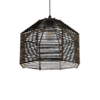 GLOBOSTAR® VORK 205-0027 Boho Κρεμαστό Φωτιστικό Οροφής με Ντουί 1 x E27 AC 220-240V IP20 - Μαύρο - M40 x Π40 x Υ36cm GLOBOSTAR® VORK 205-0027 Boho Κρεμαστό Φωτιστικό Οροφής με Ντουί 1 x E27 AC 220-240V IP20 - Μαύρο - M40 x Π40 x Υ36cm