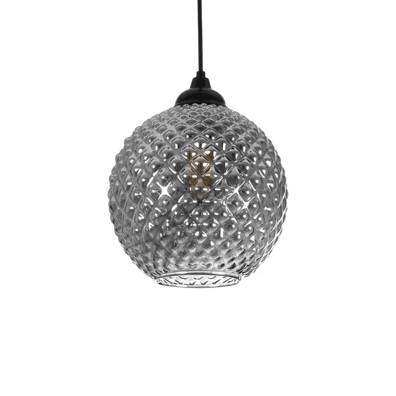 GLOBOSTAR® KEGEL 206-0003 Μοντέρνο Κρεμαστό Φωτιστικό Οροφής με Ντουί 1 x E27 AC 220-240V IP20 - Μαύρο Φιμέ - Μ20 x Π20 x Υ20cm GLOBOSTAR® KEGEL 206-0003 Μοντέρνο Κρεμαστό Φωτιστικό Οροφής με Ντουί 1 x E27 AC 220-240V IP20 - Μαύρο Φιμέ - Μ20 x Π20 x Υ20cm