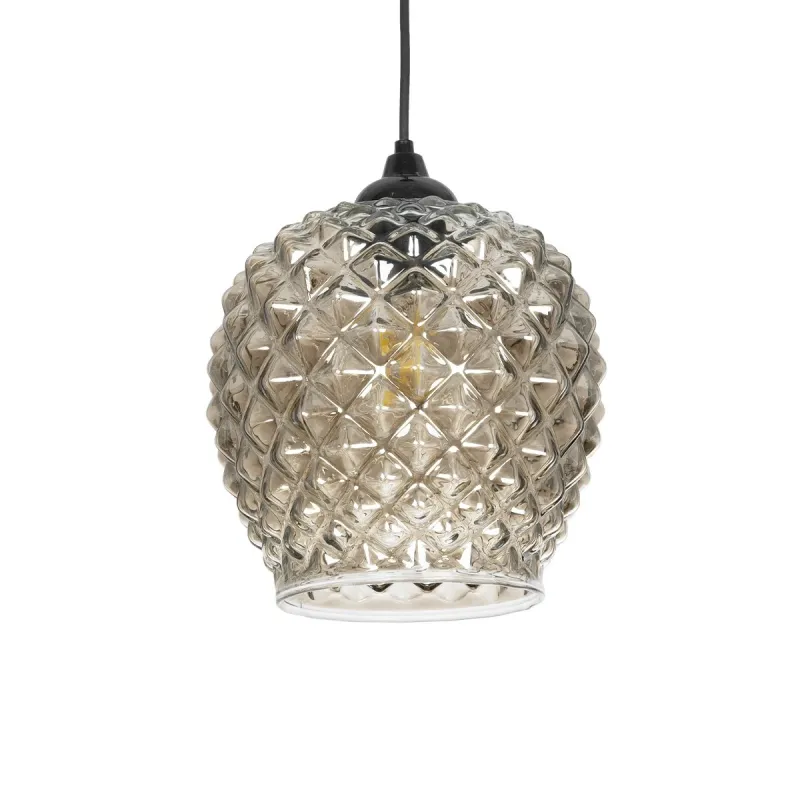 GLOBOSTAR® KEGEL 206-0006 Μοντέρνο Κρεμαστό Φωτιστικό Οροφής με Ντουί 1 x E27 AC 220-240V IP20 - Μαύρο Φιμέ - Μ19 x Π19 x Υ19cm GLOBOSTAR® KEGEL 206-0006 Μοντέρνο Κρεμαστό Φωτιστικό Οροφής με Ντουί 1 x E27 AC 220-240V IP20 - Μαύρο Φιμέ - Μ19 x Π19 x Υ19cm