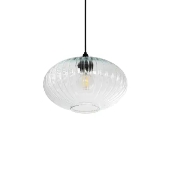 GLOBOSTAR® PERA 206-0009 Μοντέρνο Κρεμαστό Φωτιστικό Οροφής με Ντουί 1 x E27 AC 220-240V IP20 - Διάφανο - Μ30 x Π30 x Υ22cm