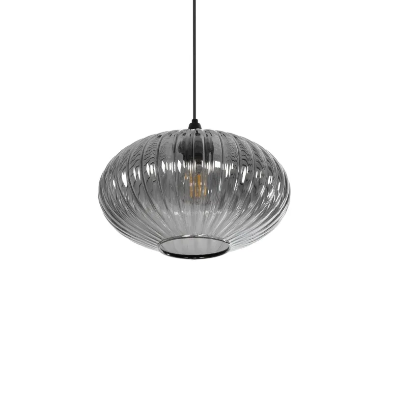 GLOBOSTAR® PERA 206-0010 Μοντέρνο Κρεμαστό Φωτιστικό Οροφής με Ντουί 1 x E27 AC 220-240V IP20 - Μαύρο Φιμέ - Μ30 x Π30 x Υ22cm GLOBOSTAR® PERA 206-0010 Μοντέρνο Κρεμαστό Φωτιστικό Οροφής με Ντουί 1 x E27 AC 220-240V IP20 - Μαύρο Φιμέ - Μ30 x Π30 x Υ22cm