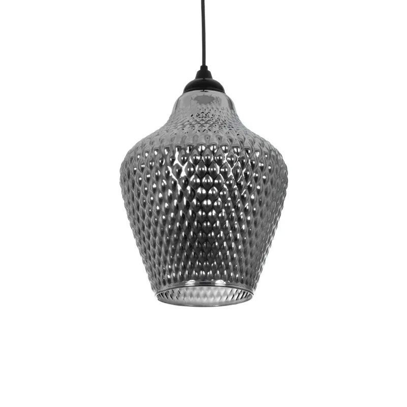 GLOBOSTAR® SKLO 206-0024 Μοντέρνο Κρεμαστό Φωτιστικό Οροφής με Ντουί 1 x E27 AC 220-240V IP20 - Μαύρο Φιμέ - Μ22 x Π22 x Υ31cm GLOBOSTAR® SKLO 206-0024 Μοντέρνο Κρεμαστό Φωτιστικό Οροφής με Ντουί 1 x E27 AC 220-240V IP20 - Μαύρο Φιμέ - Μ22 x Π22 x Υ31cm